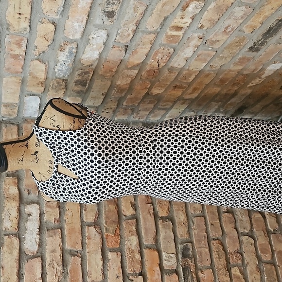 NWT Banana Republic black & white geometric print cut out maxi dress size PS - Picture 4 of 12